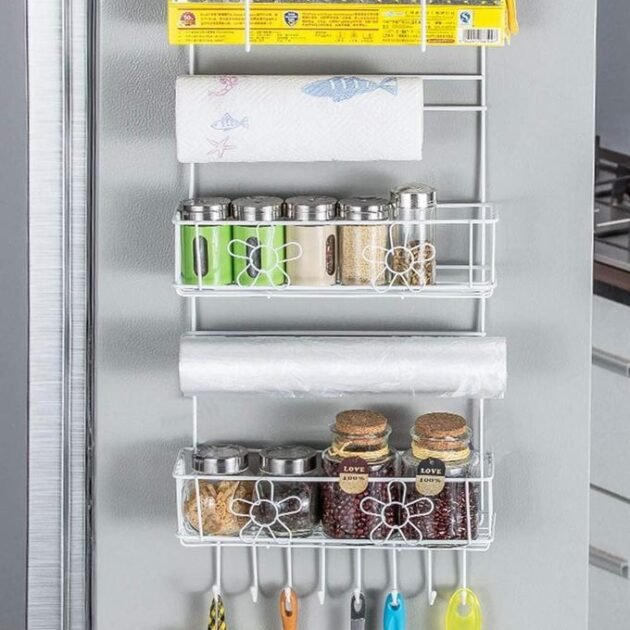 منظم جانبي للثلاجة – استغلال ذكي للمساحة
